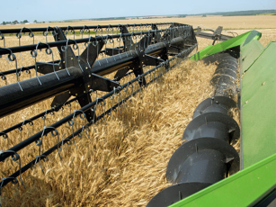 Fendt Serie C con barra falciante PowerFlow - montaggio della barra falciante con larghezza di taglio fino a 7,70 m durante il lavoro in campo