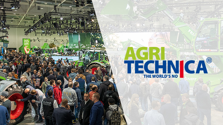 "Fendt" stendas parodoje "Agritechnica 2019" su daugybe lankytojų