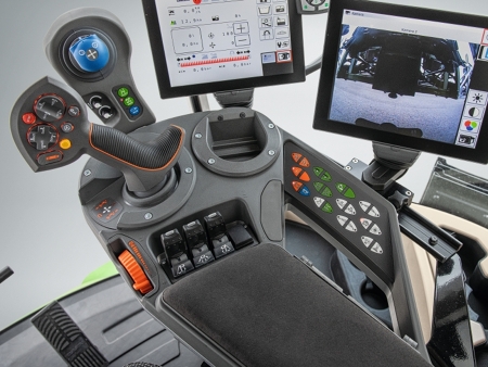Armleuning met extra hydraulische klep en twee terminals