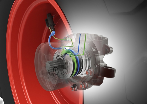 Close-up van het bandendrukwisselsysteem van Fendt
