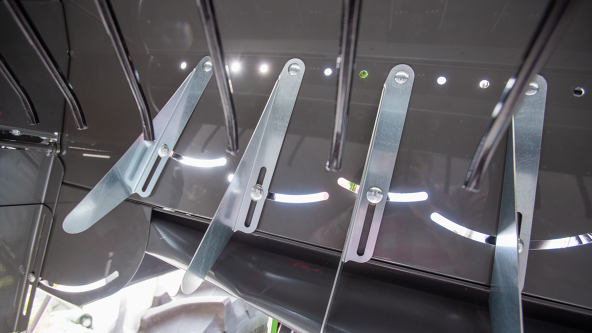 Close-up van de optionele zwadplaten