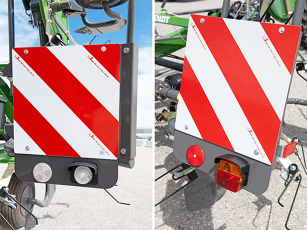 Close-up van de rood-wit gestreepte verlichtingsherhaling