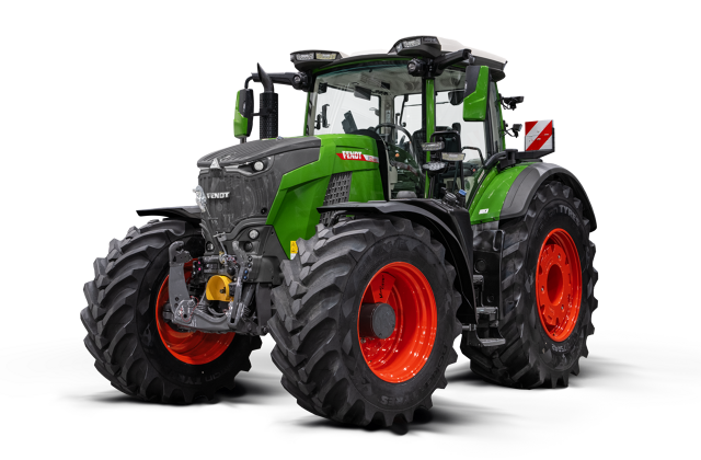 Opengewerkt zijaanzicht van de Fendt 800 Vario-tractor