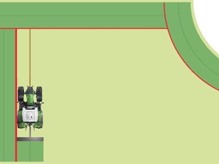 Grafische weergave van het spoorgeleidingstype “werkspoor”
