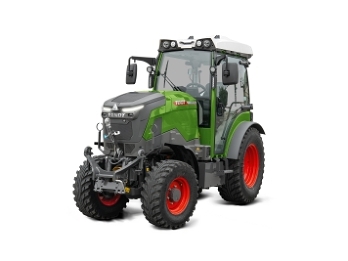 Mystisk visning av Fendt e100 V Vario traktor