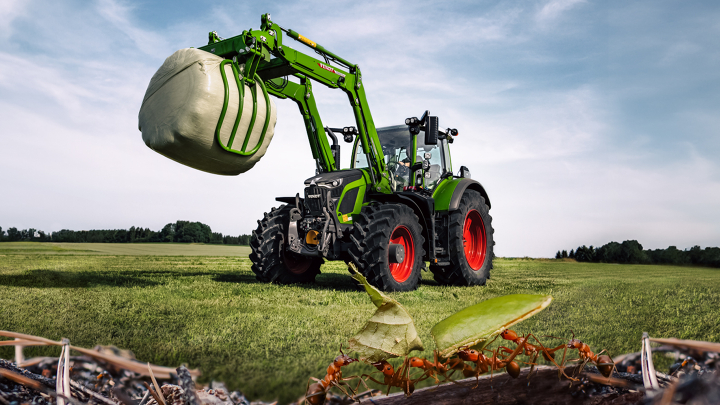 Fendt 600 Vario Traktor med frontlaster