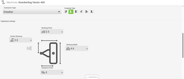 FendtONE maskin-management Dokument-online-visning av oppretting av geometridata for en redskap