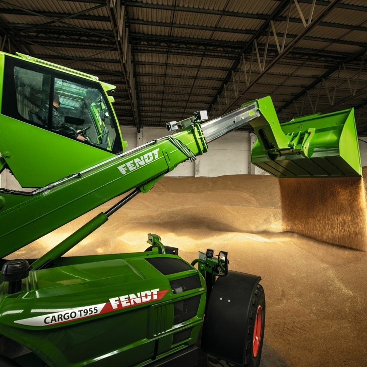 Fendt teleskoplaster i bruk