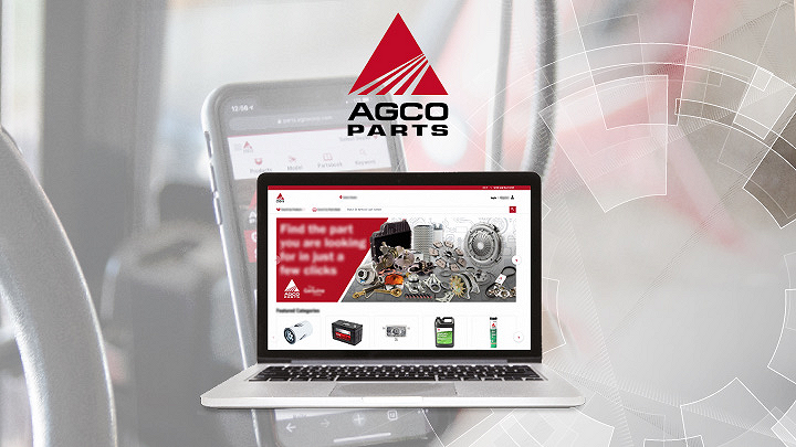 AGCO Parts Shop Bærbar PC med AGCO PARTS-nettsted