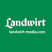 Logo magazynu Landwirt Logo magazynu Landwirt z białym napisem na ciemnozielonym tle