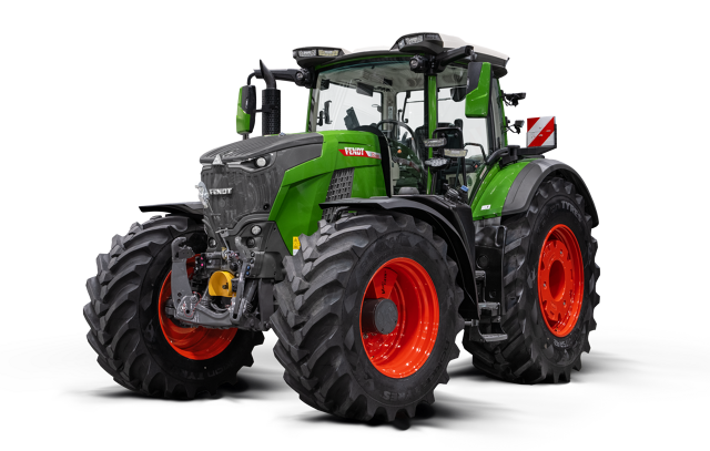 Friställd sidovy av traktorn Fendt 800 Vario