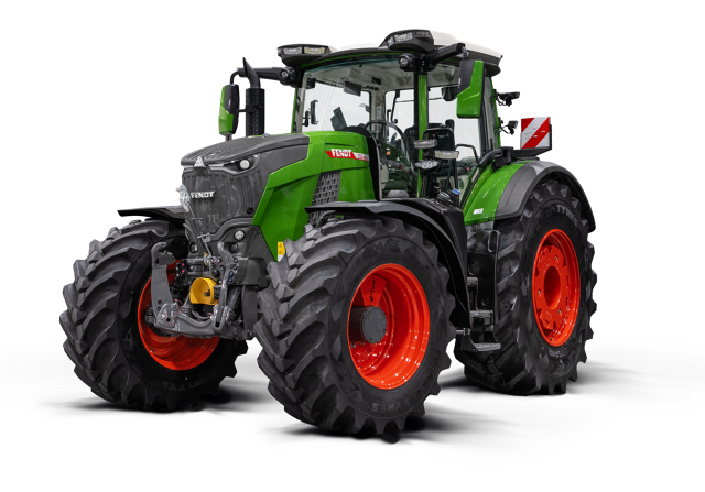 вид збоку трактора Fendt 800 Vario зна нейтральному фоні