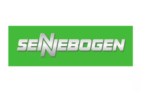 Sennebogen logo on a green background