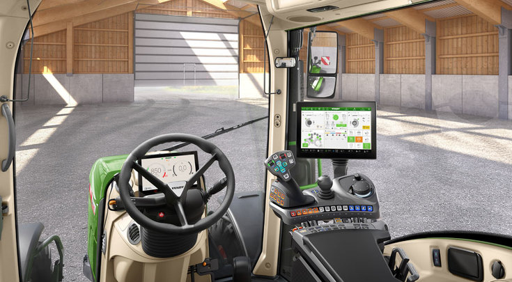 Profi Plus Setting 1 configuration variant as seen from the driver's seat.