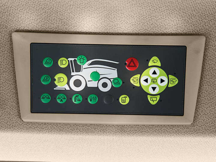 Fendt Katana control panel of the light package