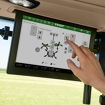 Image section from the driver's cab with a view of the Fendt monitor