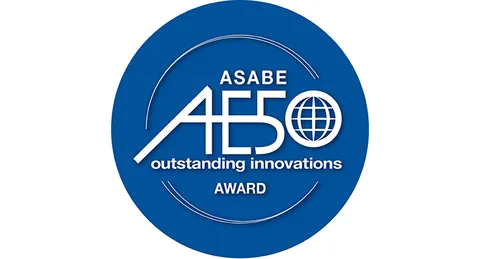 The ASABE AE50 award logo