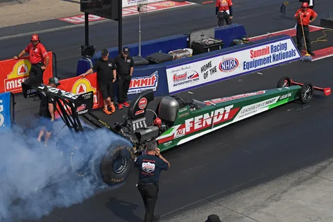 Fendt NHRA Race Car on the Track
