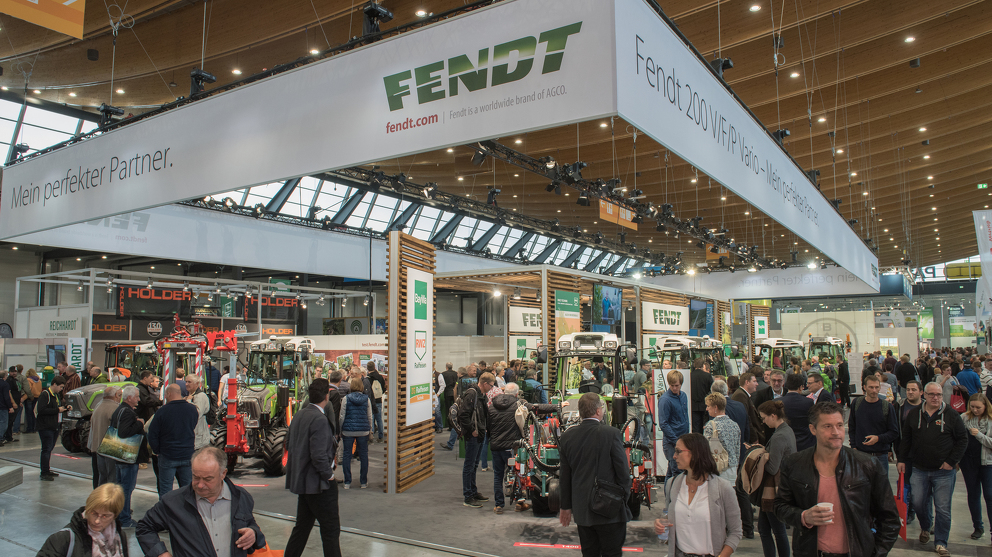 Fendt booth and many visitors