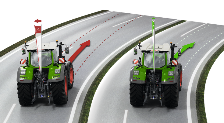 Two Fendt 900 Vario showing the Fendt Stability Control.