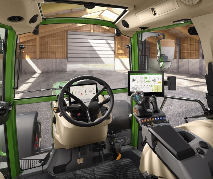 Driver's cab of the Fendt 200 Vario Driver's cab of the Fendt 200 Vario